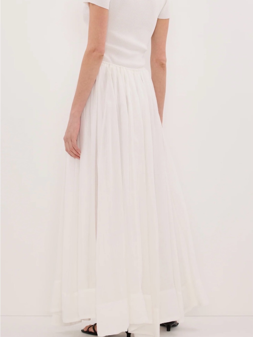 DISSH White Drawstring Maxi Skirt - Picture 2 of 6